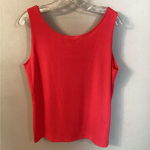 CHICO'S SIZE 2 MED 12 14 WATERMELON EASYWEAR SCOOP NECK TANK TOP - Picture 2 of 5